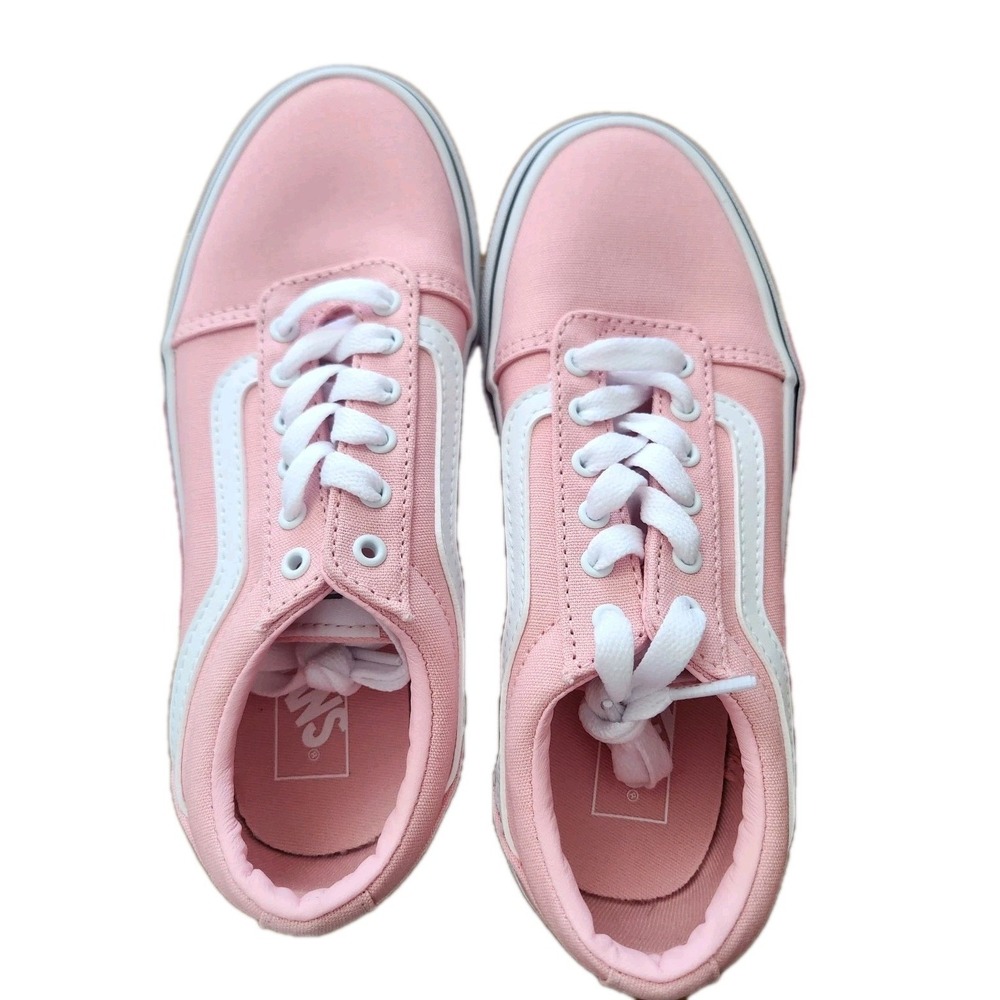 Vans NIB Ward Youth Size 2.0 Canvas Honeysuckle Girls Powder Pink/White - Picture 7 of 9